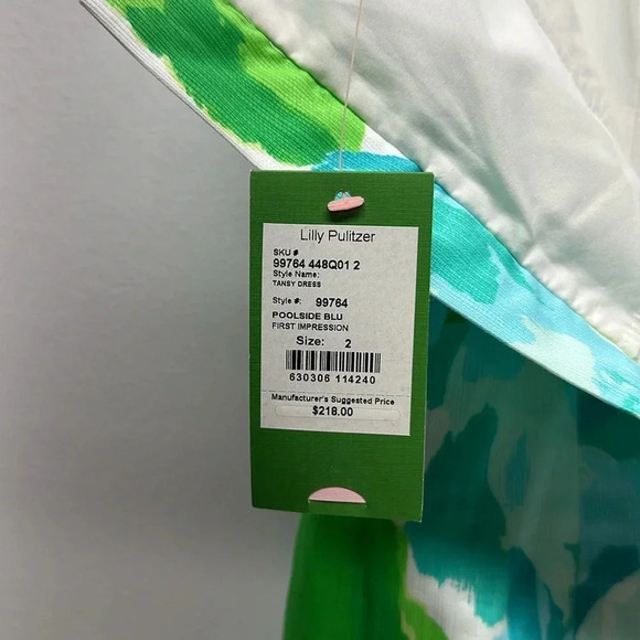 Lilly Pulitzer Tansy First Impressions Dress Mini Strapless Poolside Blue New 2 - Picture 8 of 9